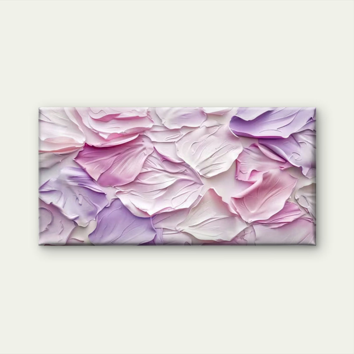 Pink & Purple Petal Abstract Wall Art Canvas Office Home Room Framed 120x60cm