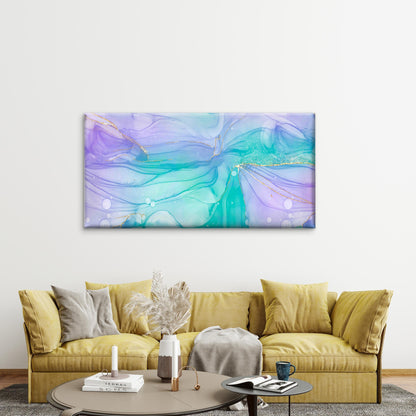 Fluid Pastel Alcohol Ink Wall Art Canvas Office Home Room Framed 120x60cm - Bella Home Decor