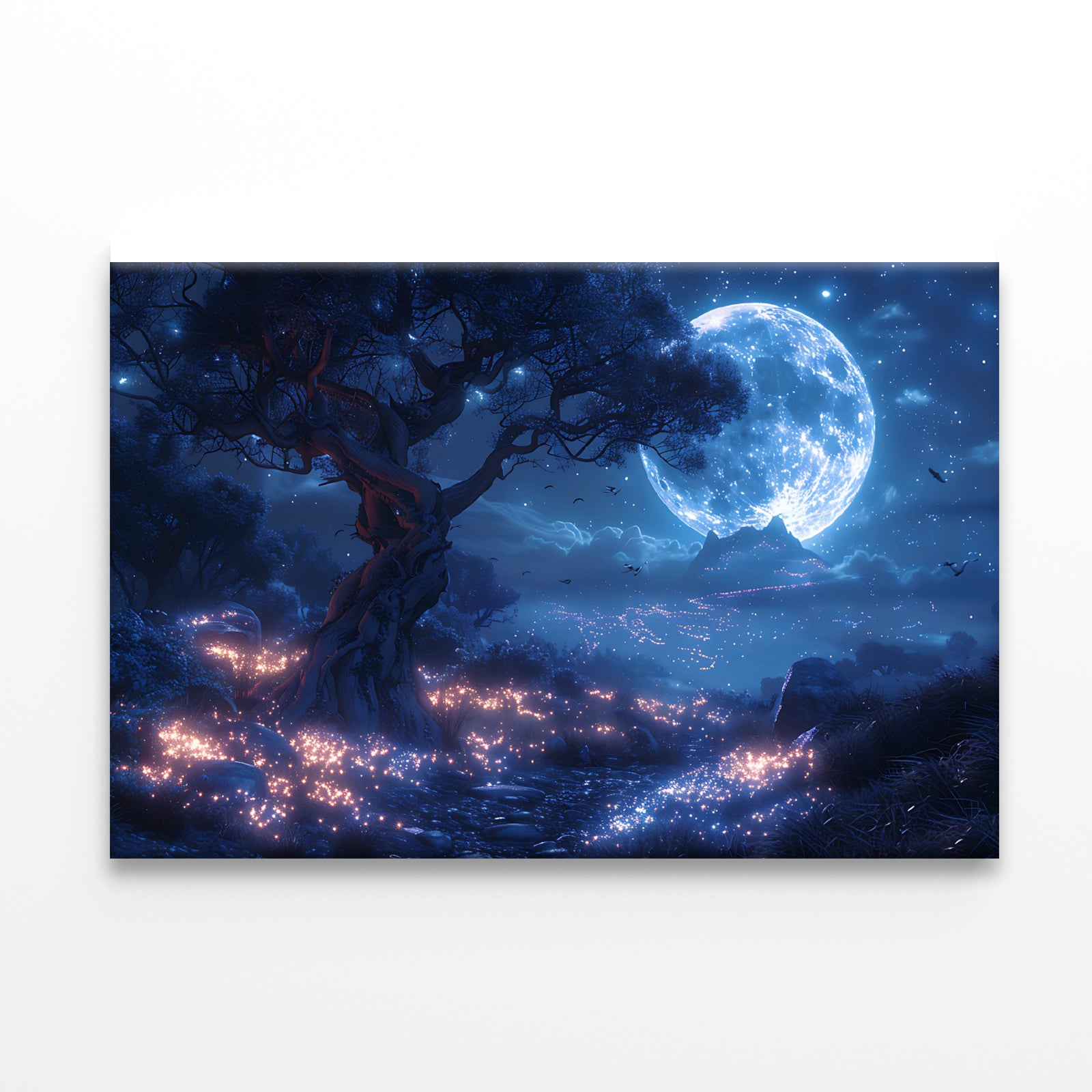 A Tree with Lights in the Background Print 100% Australian Made - Bella Home Decor