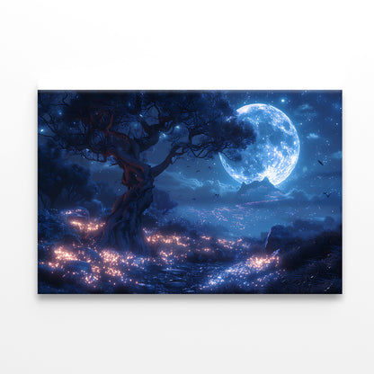 A Tree with Lights in the Background Print 100% Australian Made - Bella Home Decor