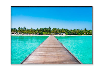 Overwater Bridge in The Indian Ocean Home Decor Premium Quality Poster Print Choose Your Sizes