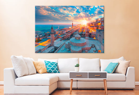Mardin Old Town at Sunset, Turkey Wall Art Decor 100% Australian Made - Bella Home Decor