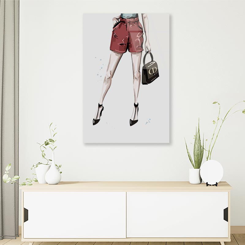 Black Heels 3D Design Acrylic Glass Print Tempered Glass Wall Art 100% Made in Australia Ready to Hang