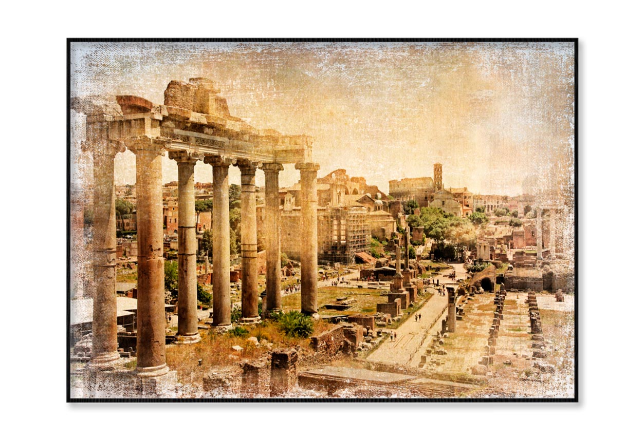 Roman Forums - Artistic Retro Styled PictureHome Decor Premium Quality Poster Print Choose Your Sizes