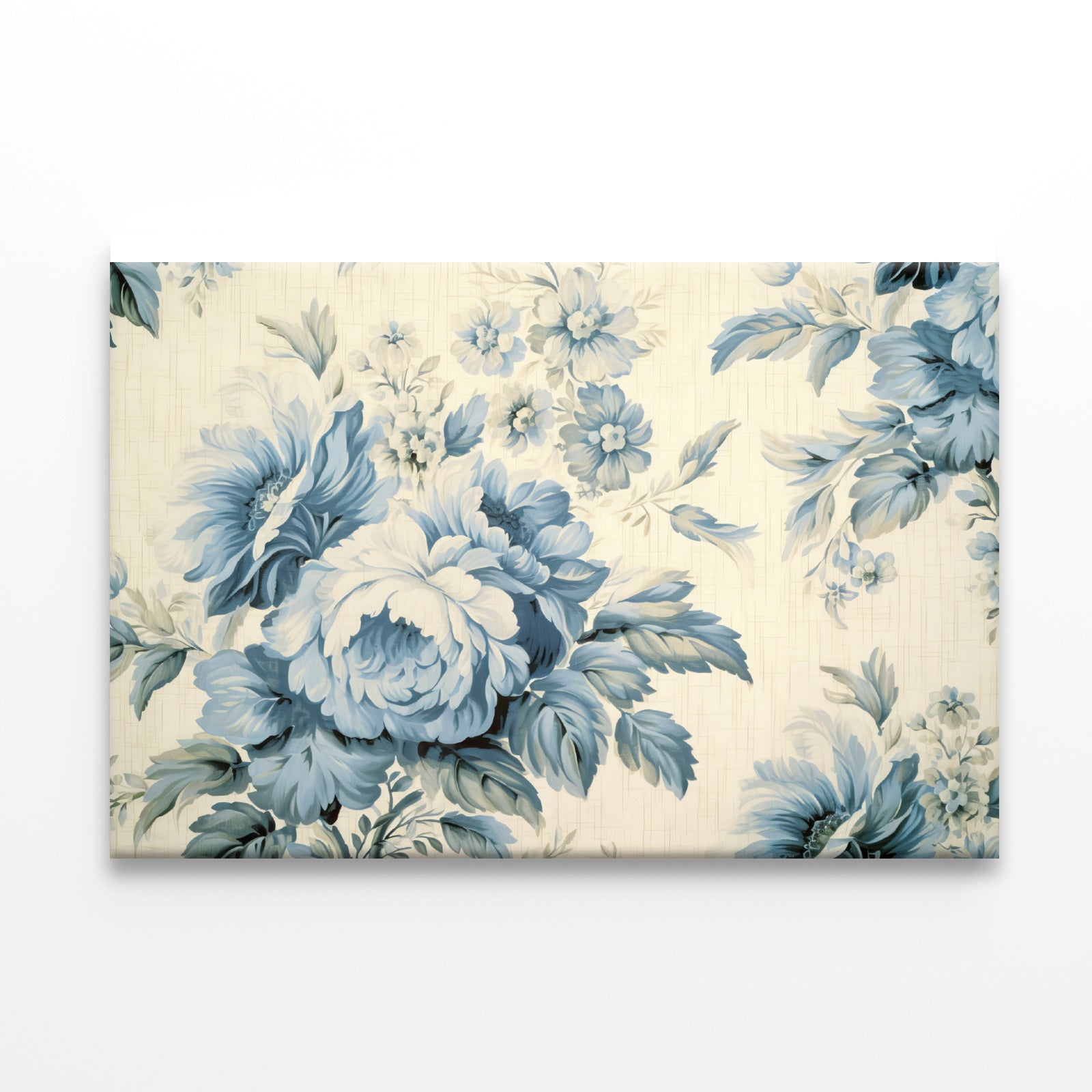 Blue Floral Vintage Wallpaper Print 100% Australian Made - Bella Home Decor