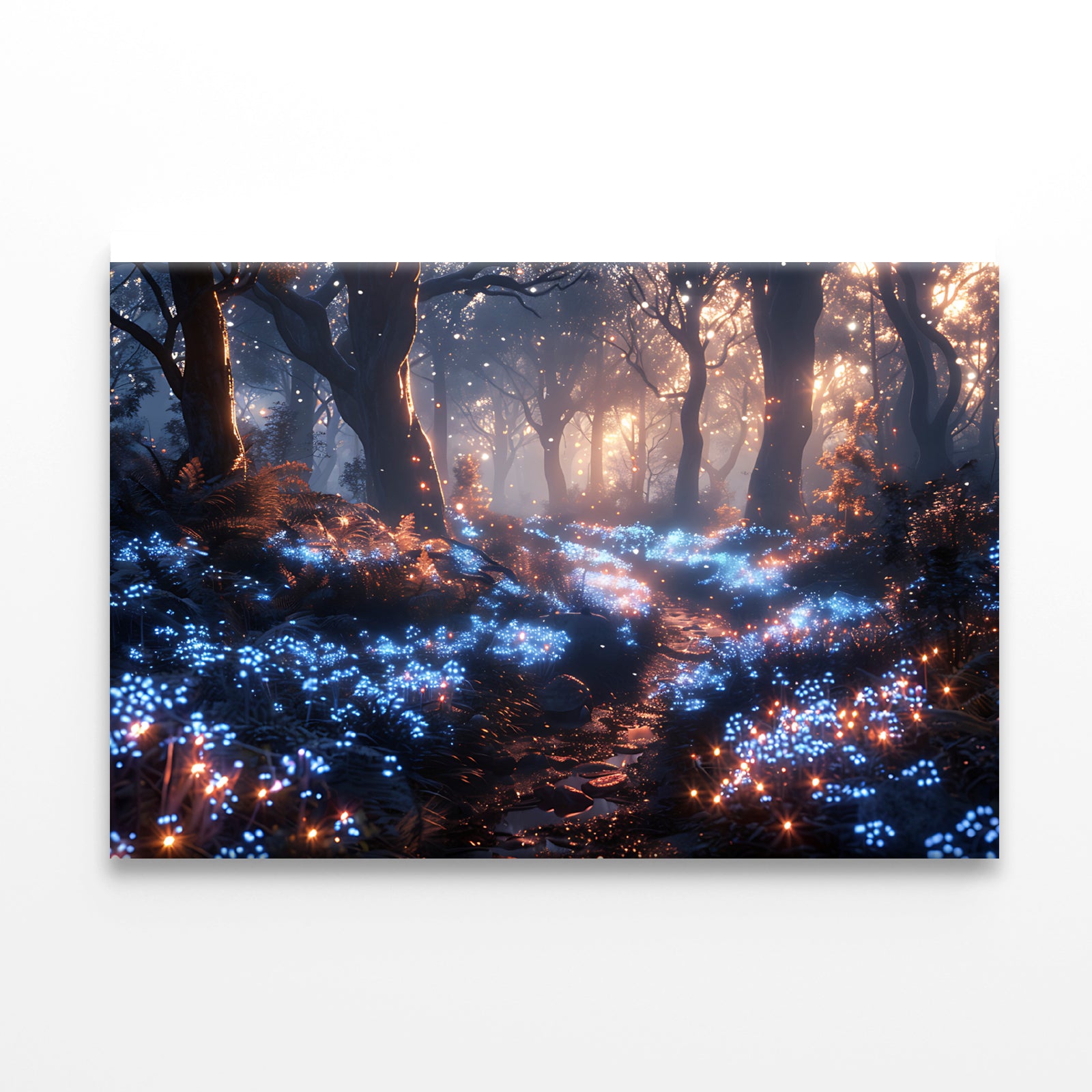Forest with Red Leaves and Trees by Lights Print 100% Australian Made - Bella Home Decor