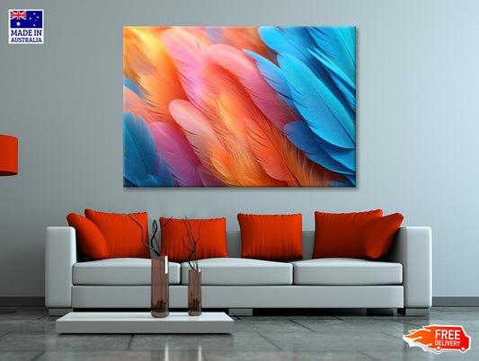 Feathers of a Bird Print 100% Australian Made - Bella Home Decor