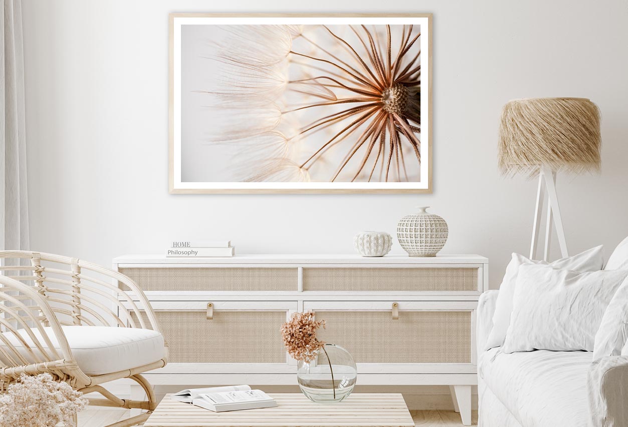 Close Up of a Dandelion with Seeds Home Decor Premium Quality Poster Print Choose Your Sizes