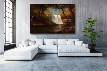 Albert Bierstadt, Minnehaha Falls UV Direct Aluminum Print Australian Made Quality