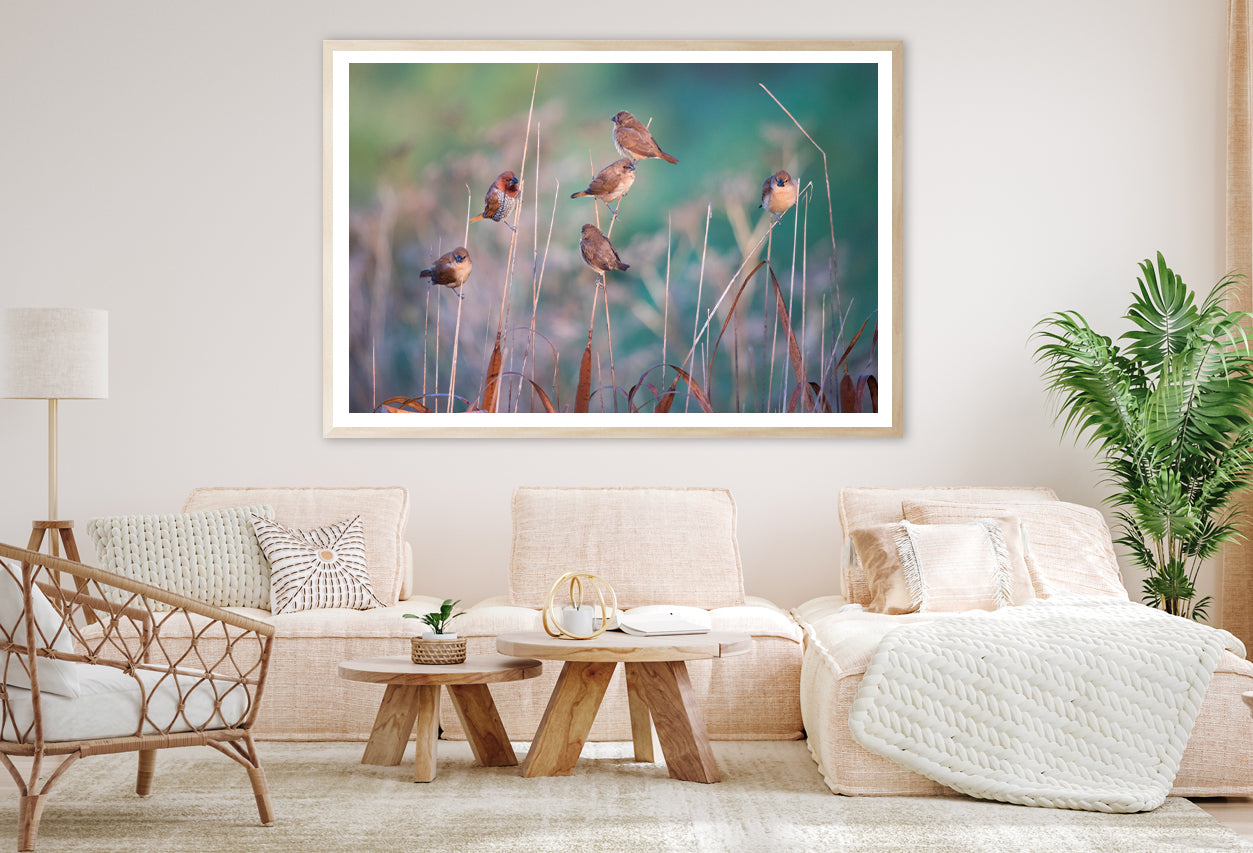 A Group of Birds Perched On a Branch View Home Decor Premium Quality Poster Print Choose Your Sizes - Bella Home Decor
