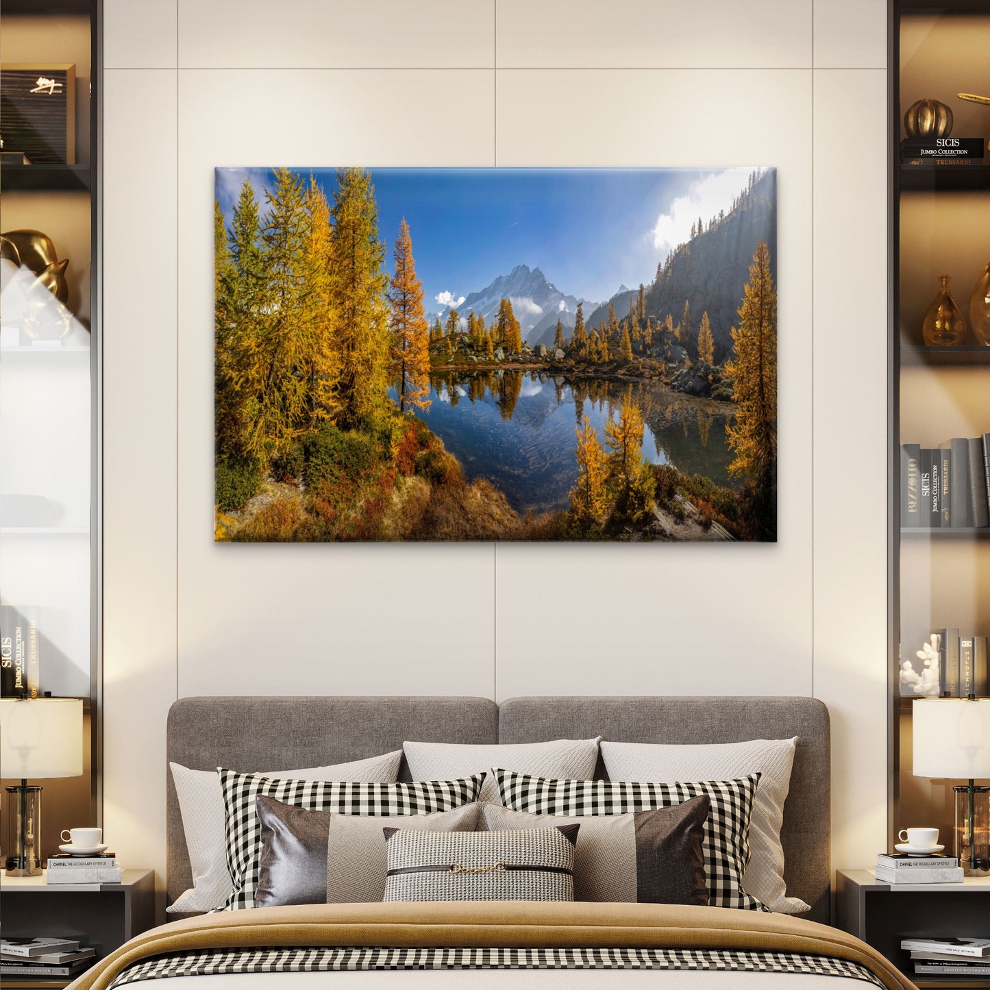Autumn Lake Arpy, Aosta Valley Italy Wall Art Decor 100% Australian Made