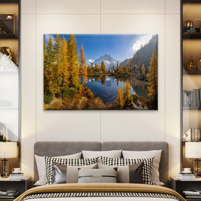 Autumn Lake Arpy, Aosta Valley Italy Wall Art Decor 100% Australian Made