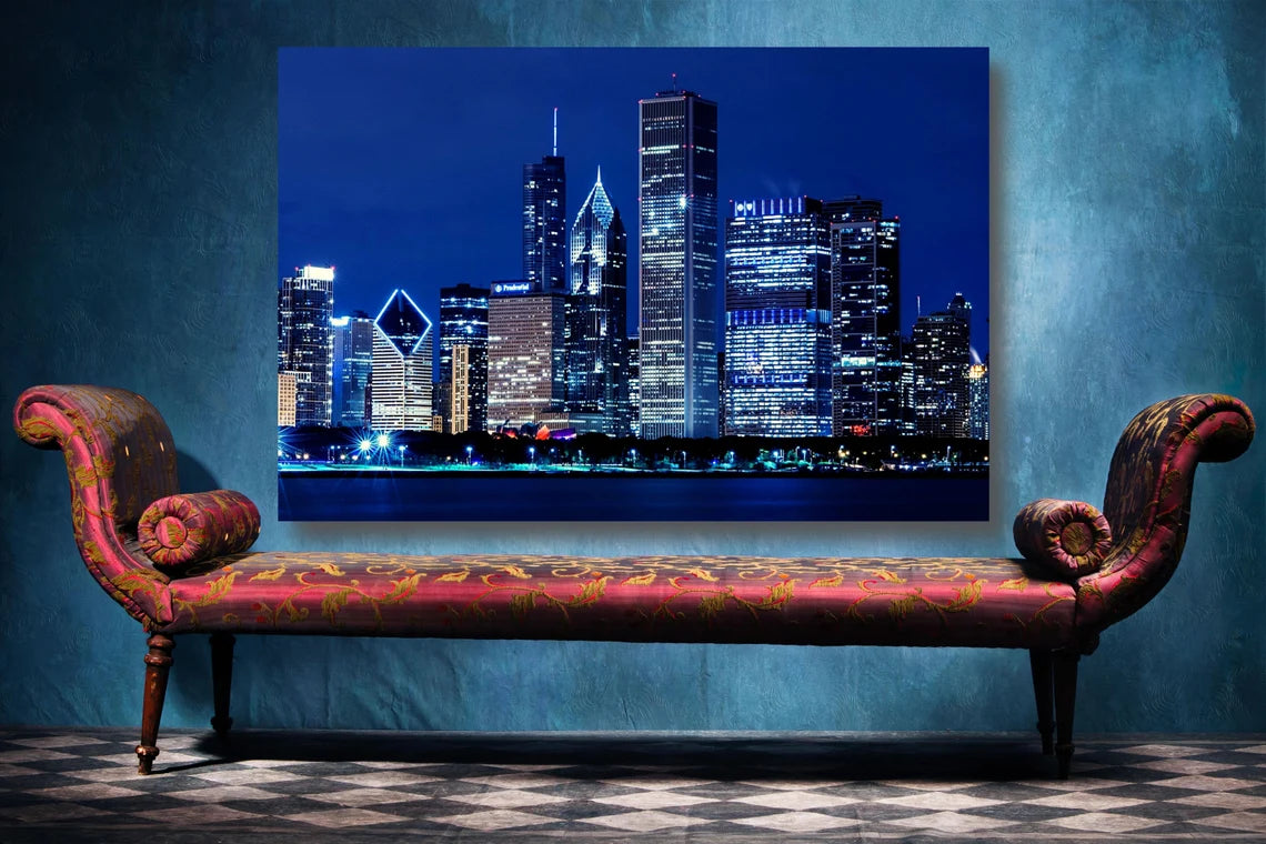 Chicago Illinois Cityscape UV Direct Aluminum Print Australian Made Quality