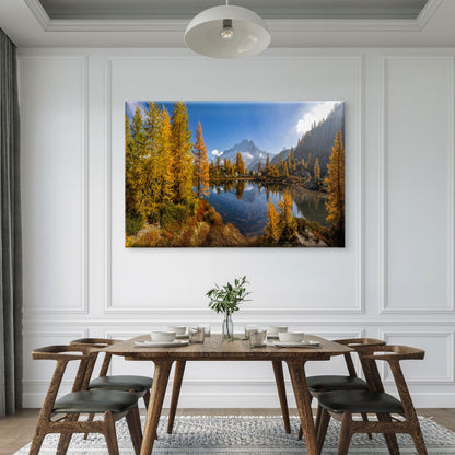 Autumn Lake Arpy, Aosta Valley Italy Wall Art Decor 100% Australian Made