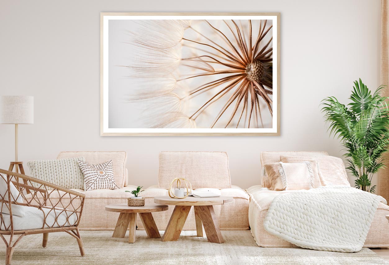 Close Up of a Dandelion with Seeds Home Decor Premium Quality Poster Print Choose Your Sizes