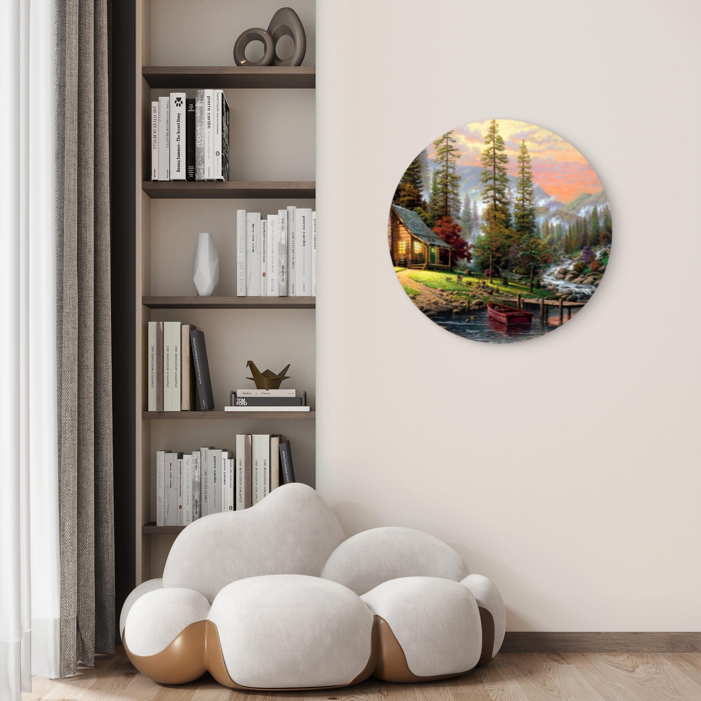 Peaceful Lake House Forest Acrylic Glass Rounded Print Tempered Glass Wall Art 100% Made in Australia Ready to Hang