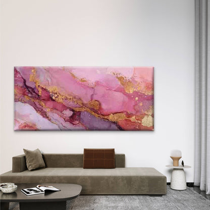 Abstract with Golden Streaks Wall Art Canvas Office Home Room Framed 120x60cm
