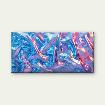 Iridescent Rainbow Foil Texture Wall Art Canvas Office Home Room Framed 120x60cm - Bella Home Decor