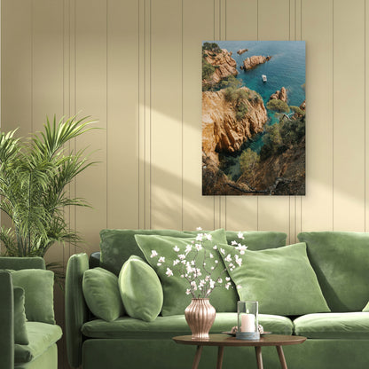 Hidden Cove In Jávea Spain 40x60cm Metal Print Ready to Hang