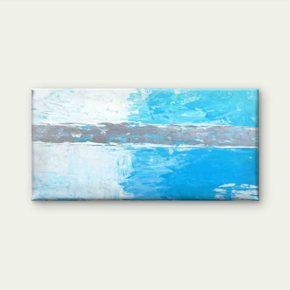 Abstract Blue And White Texture Wall Art Canvas Office Home Room Framed 120x60cm - Bella Home Decor