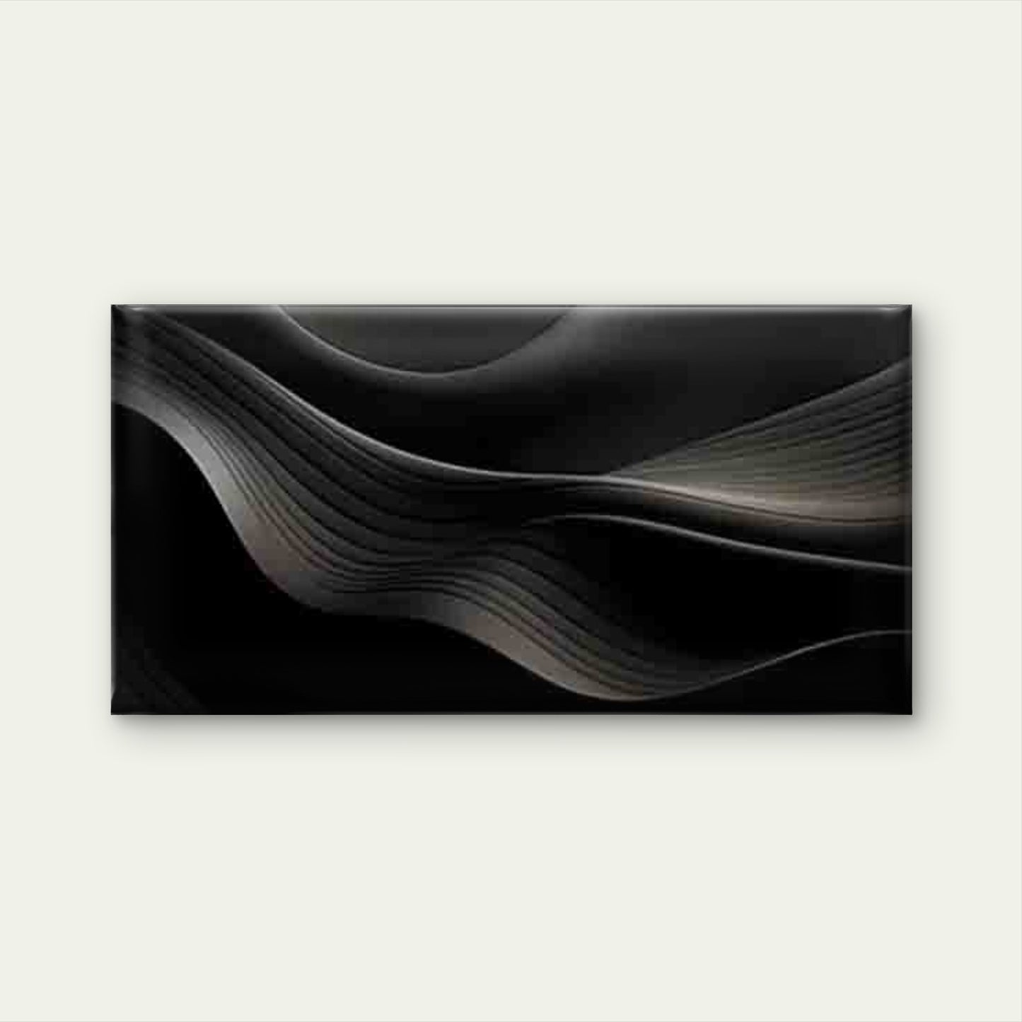 Black Wave Line Patterns Wall Art Canvas Office Home Room Framed 120x60cm - Bella Home Decor