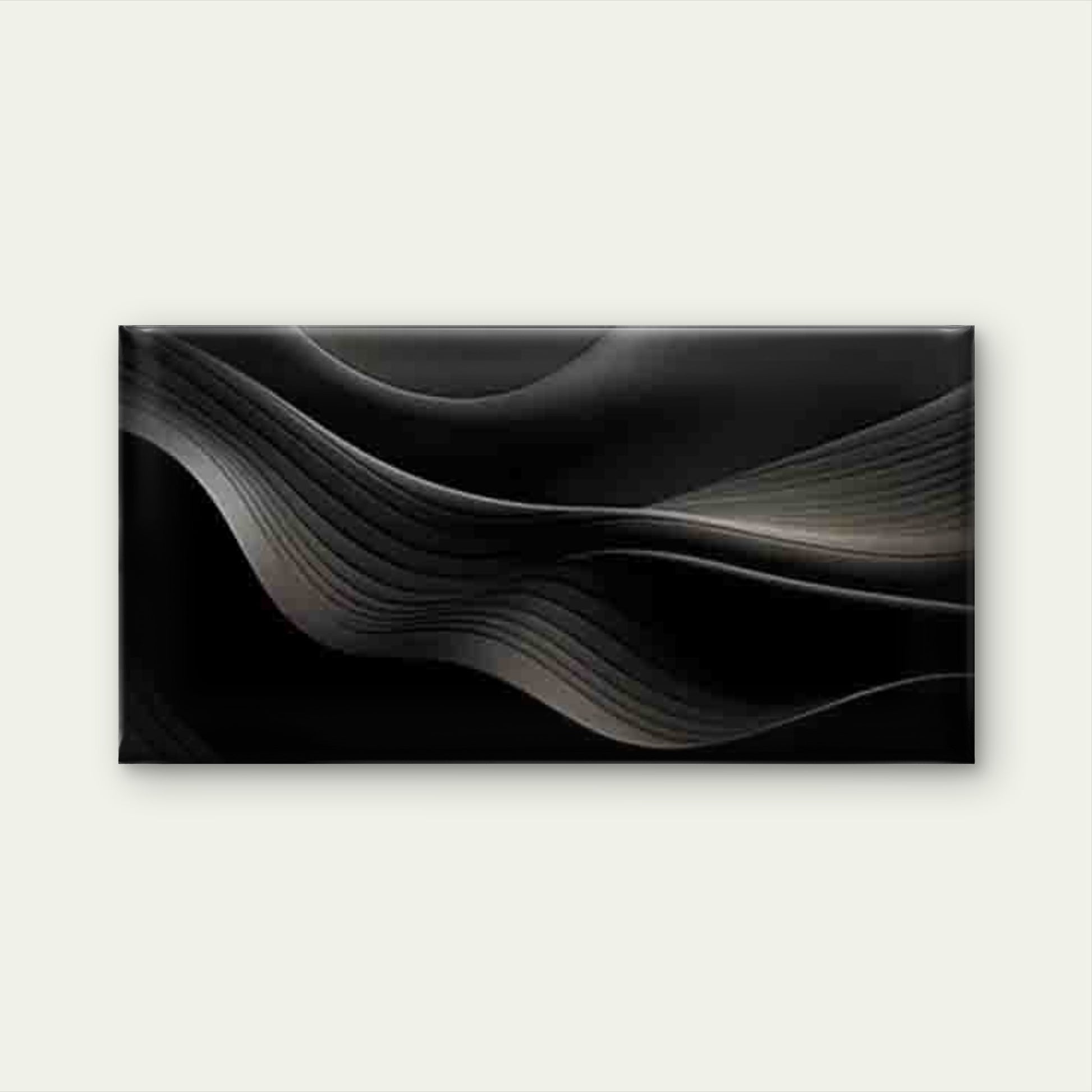 Black Wave Line Patterns Wall Art Canvas Office Home Room Framed 120x60cm - Bella Home Decor