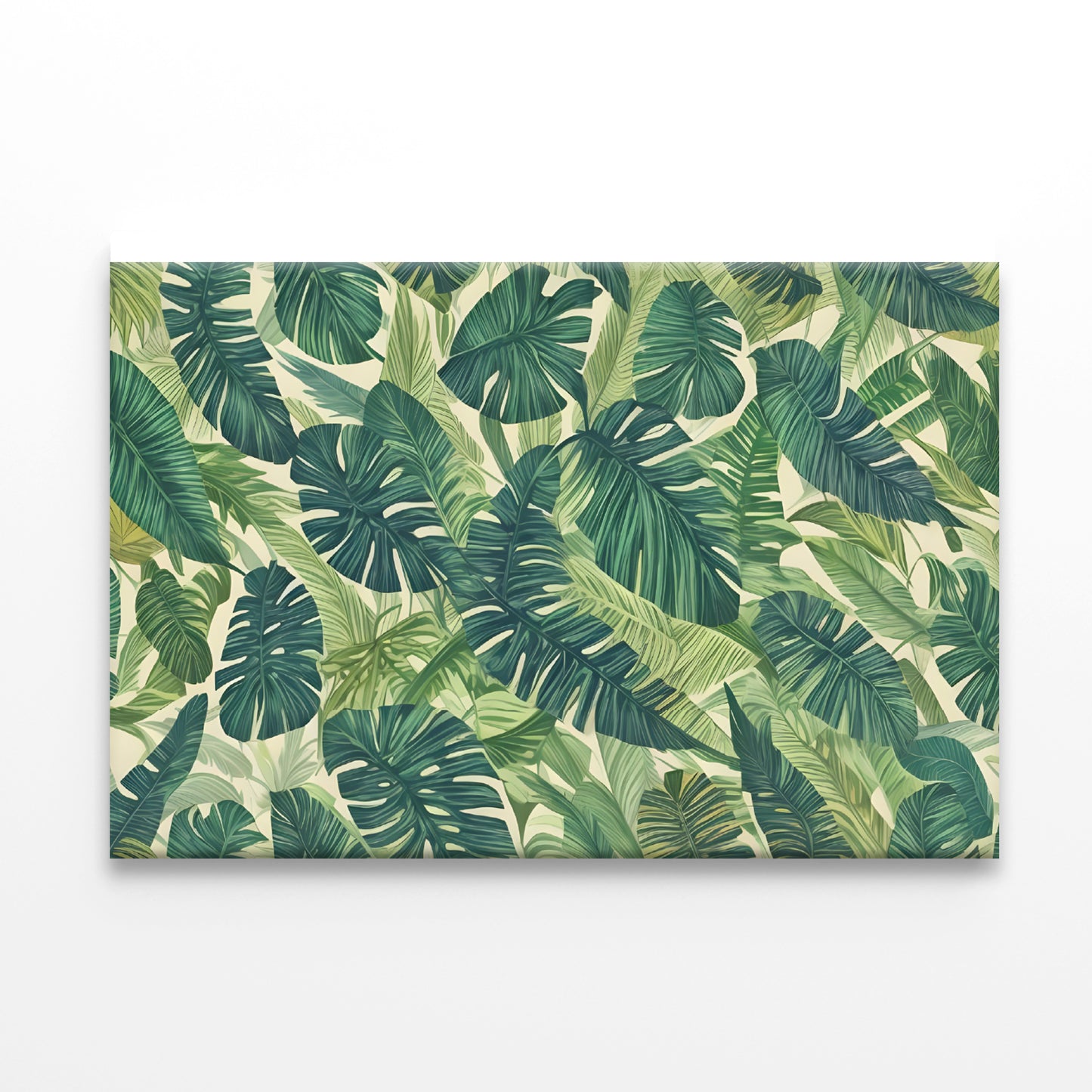 Lush Green Leaves Set, Tropical Jungle Print 100% Australian Made - Bella Home Decor
