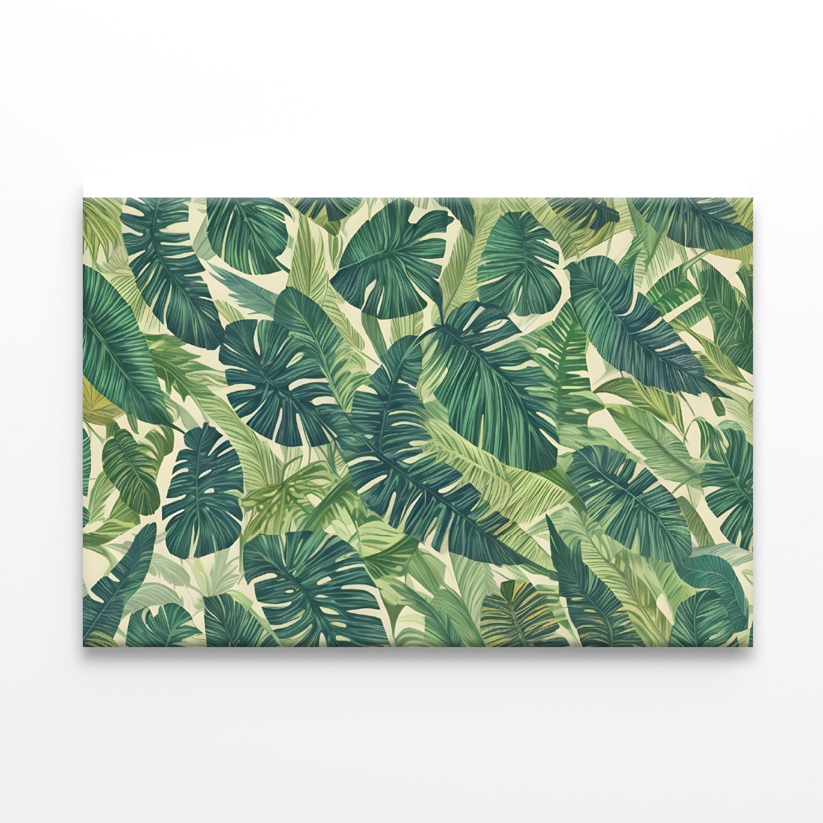 Lush Green Leaves Set, Tropical Jungle Print 100% Australian Made - Bella Home Decor