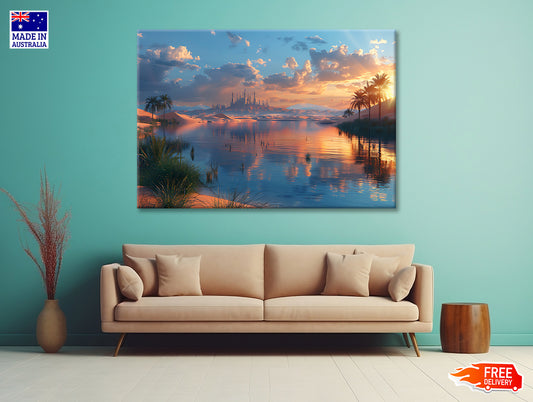 River, Trees, and a Sunset Print 100% Australian Made - Bella Home Decor