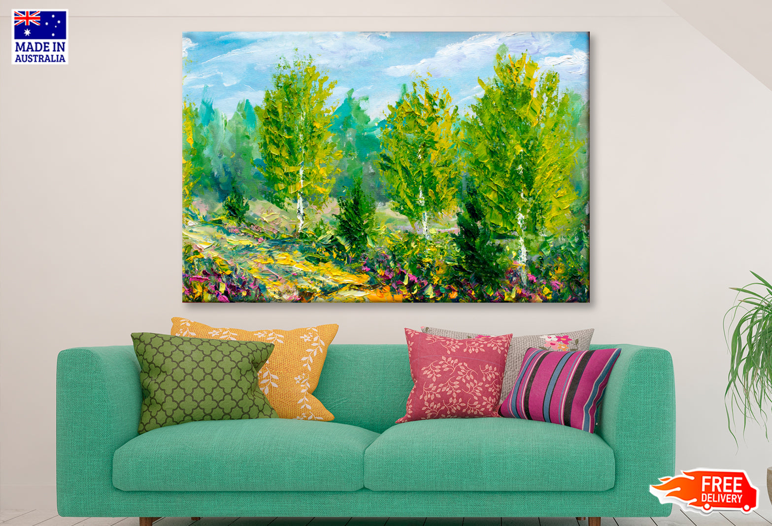 Beautiful Spring Summer In Green Forest Oil Painting Wall Art Limited Edition High Quality Print