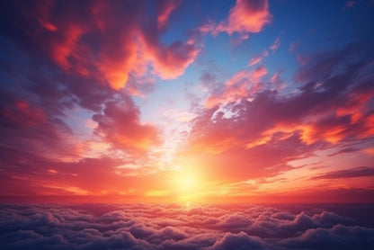 Beautiful Sunset Sky Background Print 100% Australian Made - Bella Home Decor