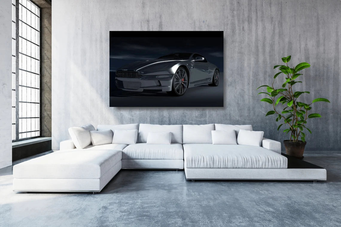 Aston Martin Supercar Acrylic Glass Print Tempered Glass Wall Art 100% Made in Australia Ready to Hang