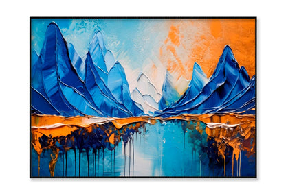 Abstract Mountain Oil Paint Home Decor Premium Quality Poster Print Choose Your Sizes