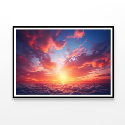 Beautiful Sunset Sky Background Home Decor Premium Quality Poster Print Choose Your Sizes