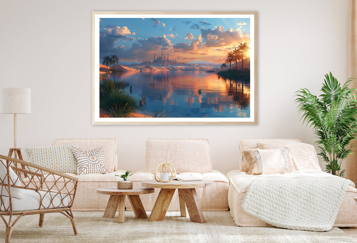 River, Trees, and a Sunset Home Decor Premium Quality Poster Print Choose Your Sizes - Bella Home Decor