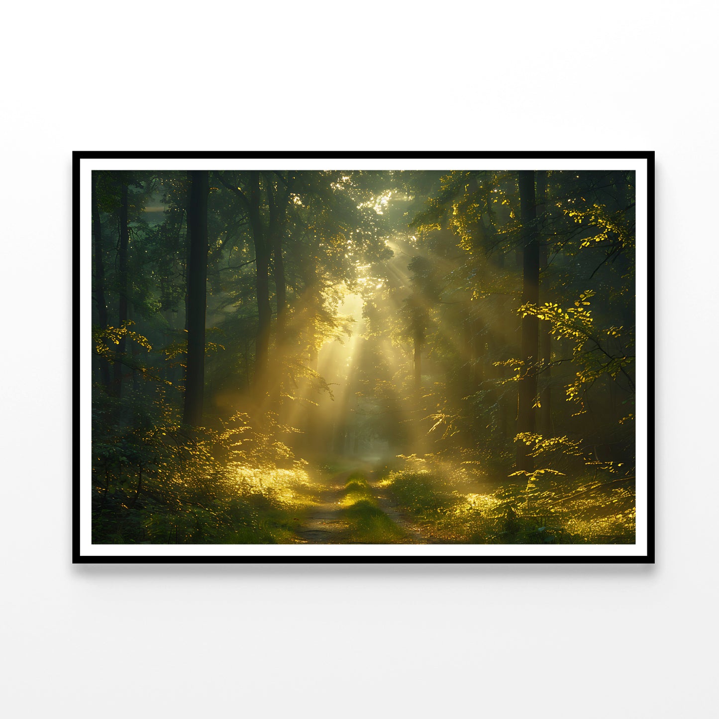Sun Shining With Trees in a Forest Home Decor Premium Quality Poster Print Choose Your Sizes - Bella Home Decor