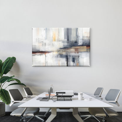 Neutral Brown Grey Abstract Painting Wall Art Decor 100% Australian Made
