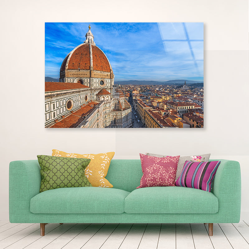 Brunelleschi's Dome in Bologna Acrylic Glass Print Tempered Glass Wall Art 100% Made in Australia Ready to Hang