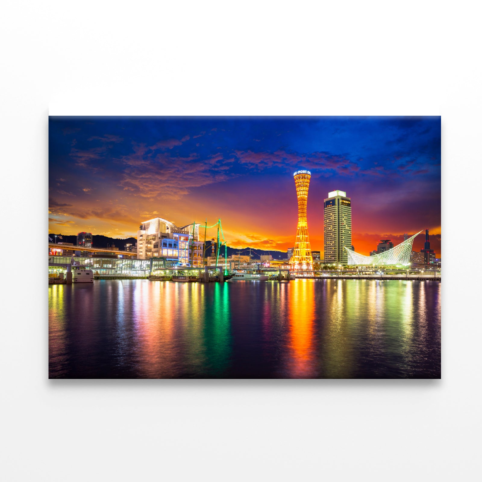 Orange And Blue Sky in Kobe Japan Print 100% Australian Made - Bella Home Decor