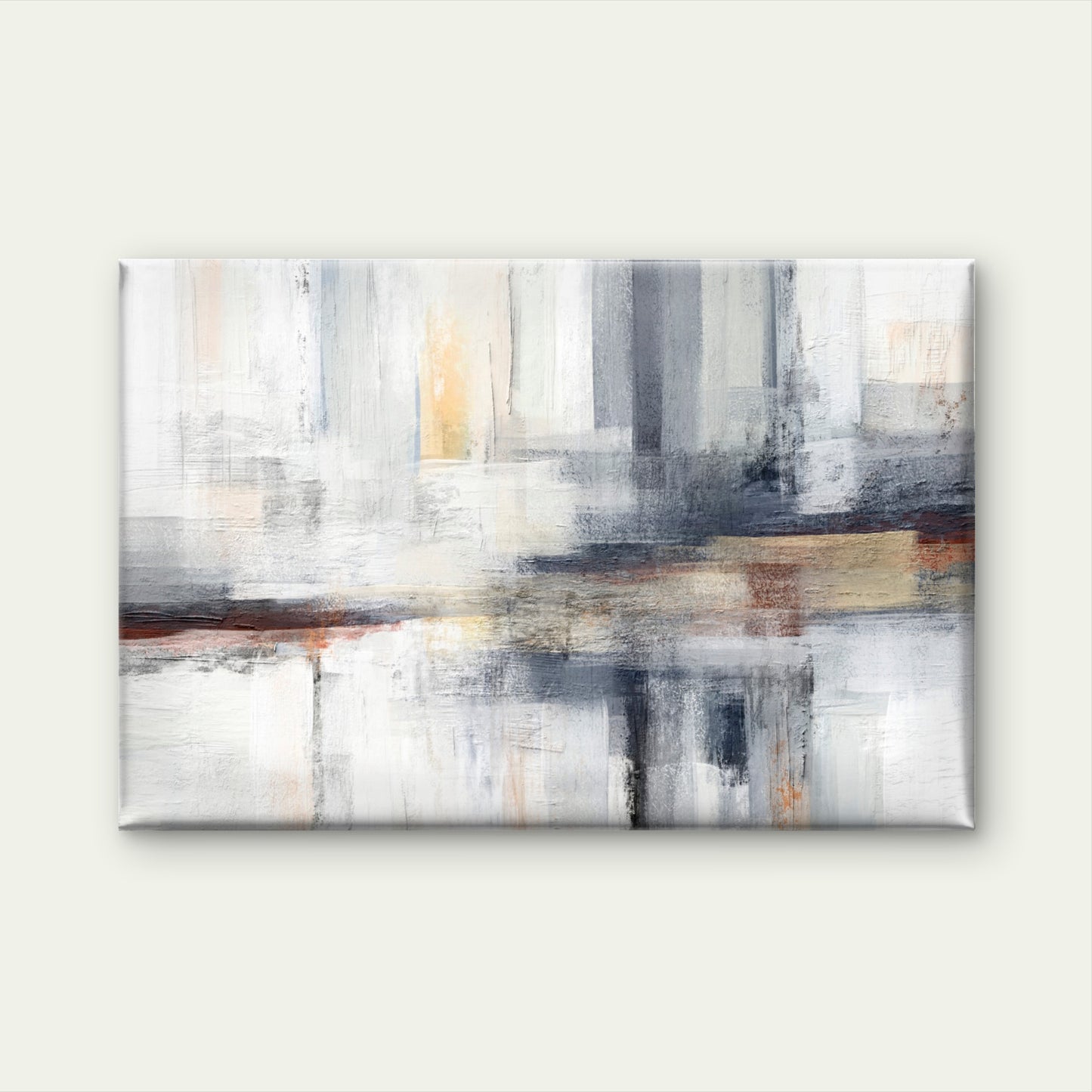 Neutral Brown Grey Abstract Painting Wall Art Decor 100% Australian Made