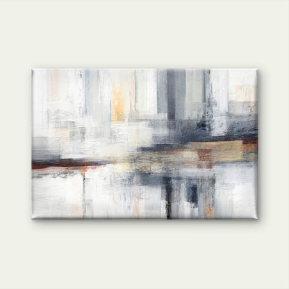 Neutral Brown Grey Abstract Painting Wall Art Decor 100% Australian Made