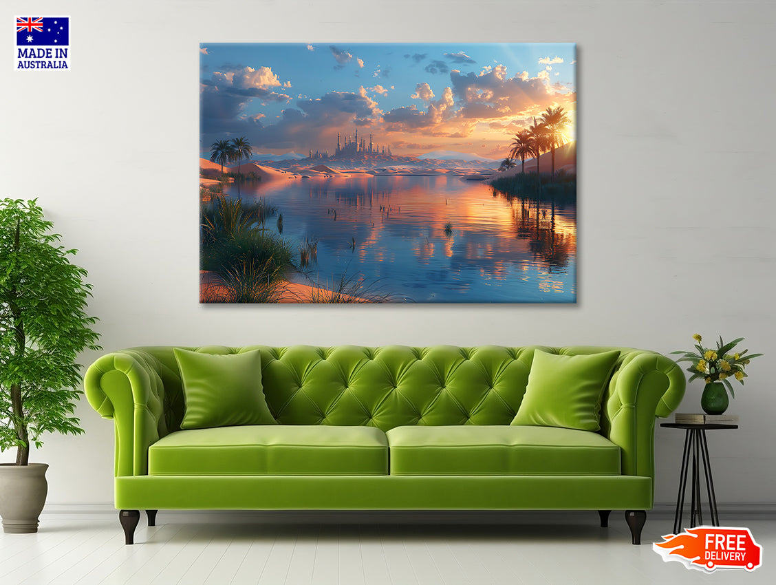 River, Trees, and a Sunset Print 100% Australian Made - Bella Home Decor