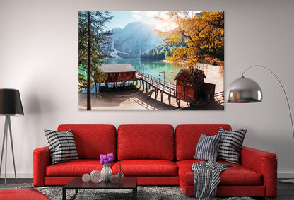 Scenic Mountain View with Pier Wall Art Decor 100% Australian Made