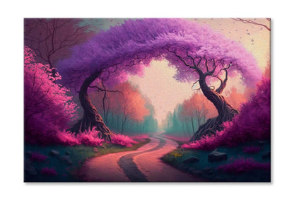 Magic Forest with Road, Beautiful Spring Wall Art Limited Edition High Quality Print