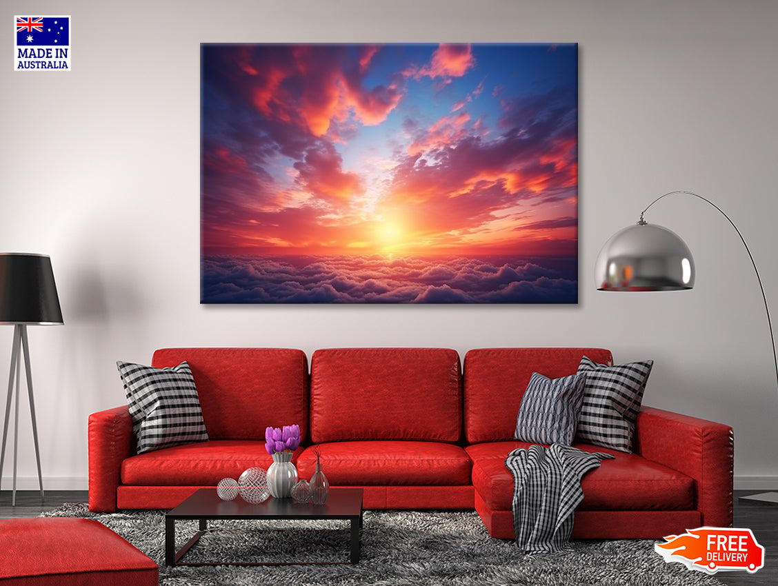 Beautiful Sunset Sky Background Print 100% Australian Made - Bella Home Decor