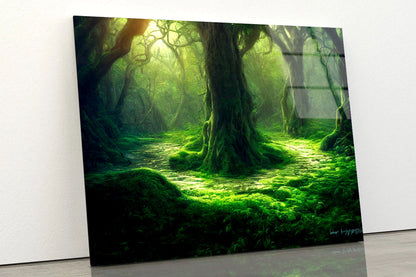 Natural Green Environment Tree Acrylic Glass Print Tempered Glass Wall Art 100% Made in Australia Ready to Hang