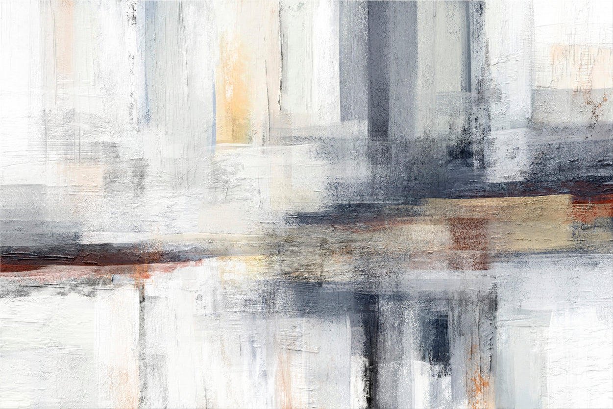 Neutral Brown Grey Abstract Painting Wall Art Decor 100% Australian Made