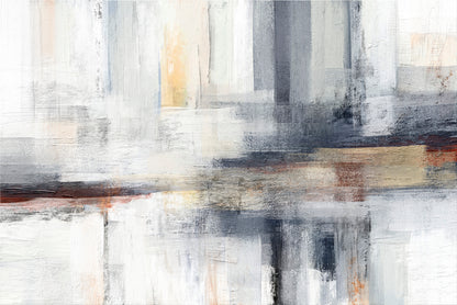Neutral Brown Grey Abstract Painting Wall Art Decor 100% Australian Made