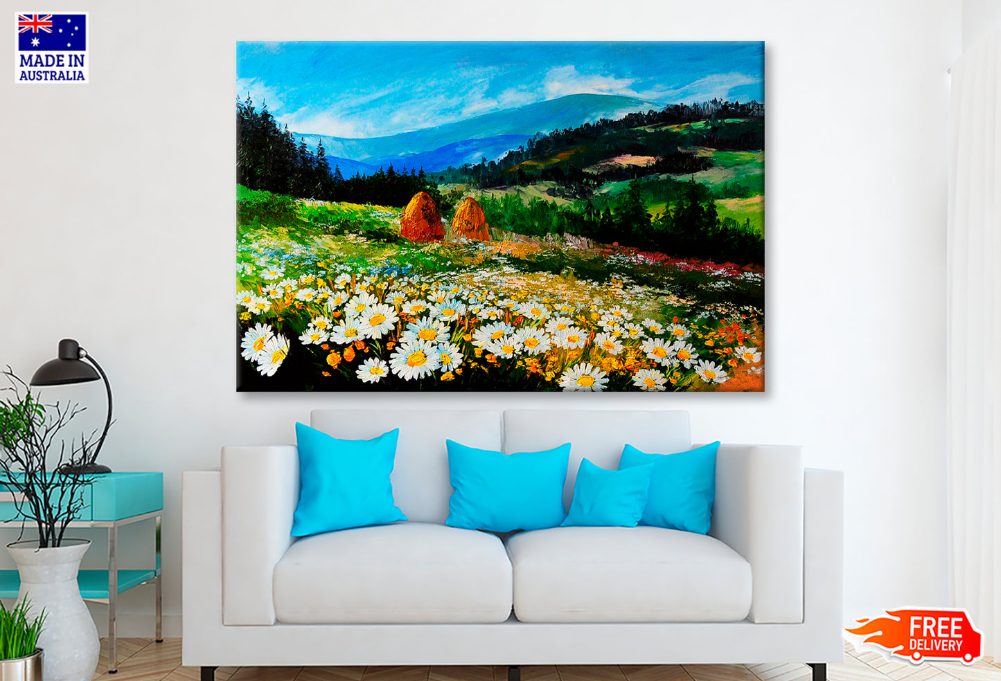 Meadow Of Daisies Art Work Oil Painting Limited Edition High Quality Print