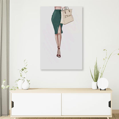 Handbag with Heels 3D Design Acrylic Glass Print Tempered Glass Wall Art 100% Made in Australia Ready to Hang